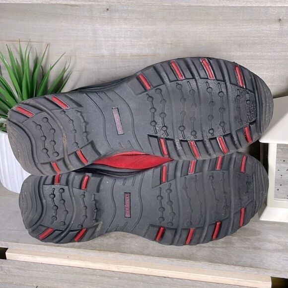 Lands End Red Nylon Zipper Quilted Shoes Mocs Mules Waterproof Size 10 - Picture 6 of 6